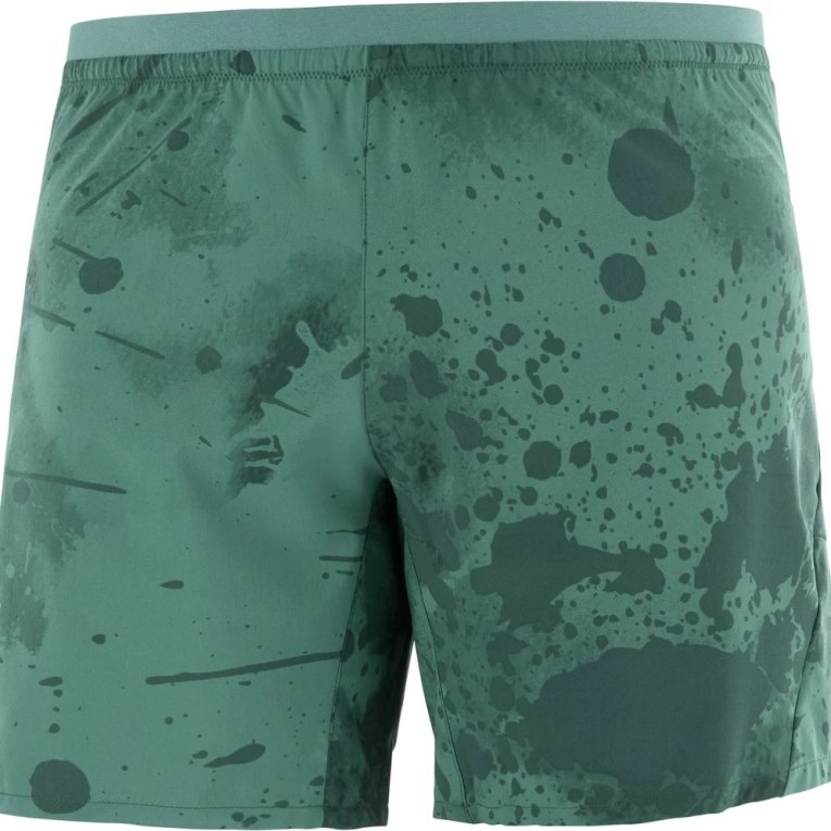 Green Salomon Cross 7'' No Liner Men's Shorts | PH 86021F